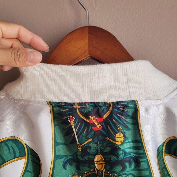 VTG Rare Korean Unisex Bomber Jacket PMB Fashion Apparel Size 8 Full Zipper Silk - Picture 11 of 15